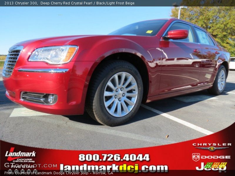 Deep Cherry Red Crystal Pearl / Black/Light Frost Beige 2013 Chrysler 300