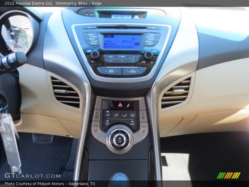 Shimmering White / Beige 2013 Hyundai Elantra GLS