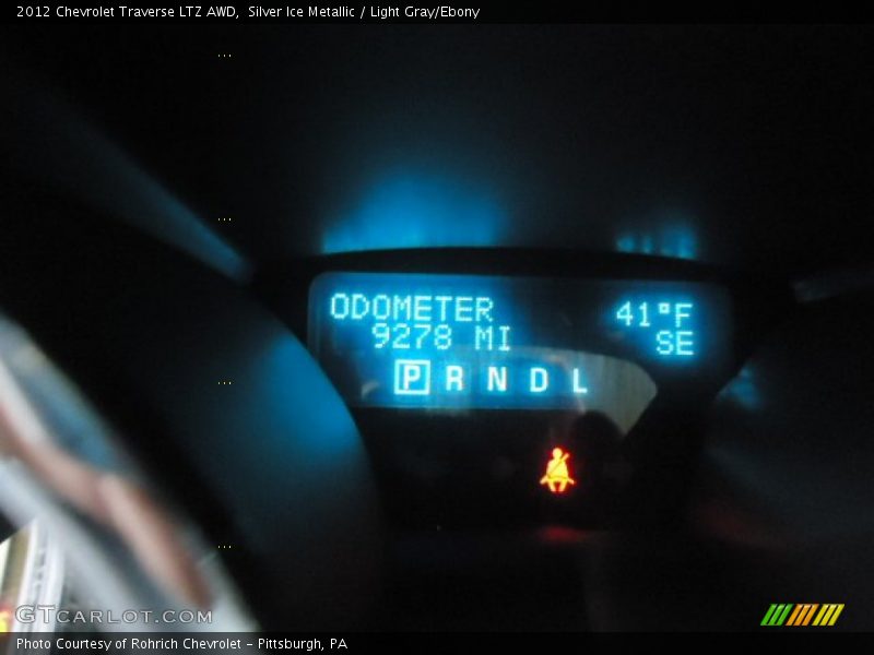 Silver Ice Metallic / Light Gray/Ebony 2012 Chevrolet Traverse LTZ AWD