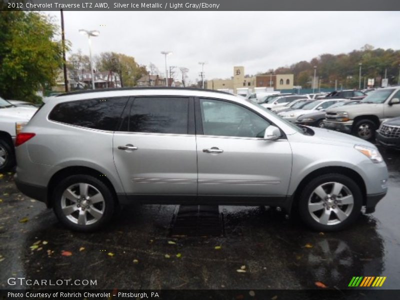 Silver Ice Metallic / Light Gray/Ebony 2012 Chevrolet Traverse LTZ AWD