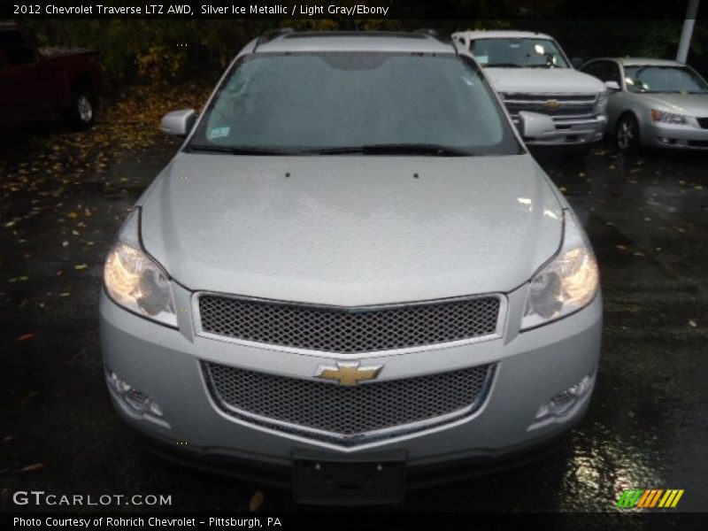 Silver Ice Metallic / Light Gray/Ebony 2012 Chevrolet Traverse LTZ AWD