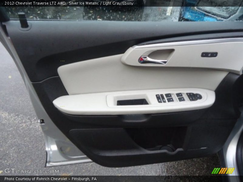 Silver Ice Metallic / Light Gray/Ebony 2012 Chevrolet Traverse LTZ AWD
