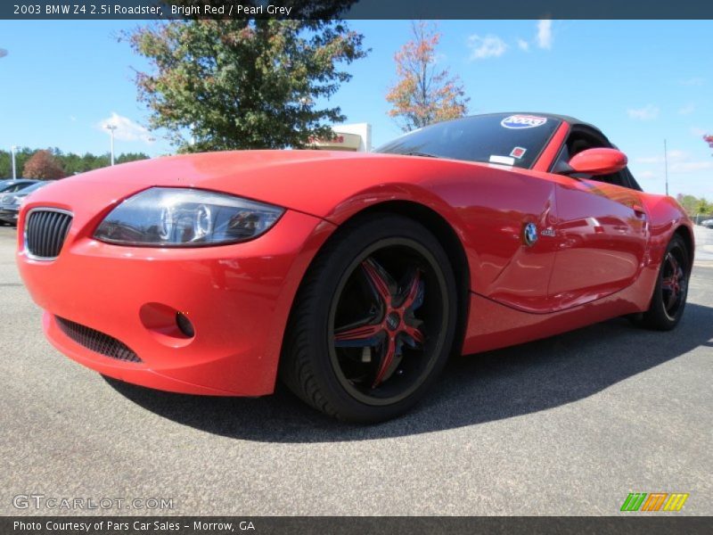 Bright Red / Pearl Grey 2003 BMW Z4 2.5i Roadster