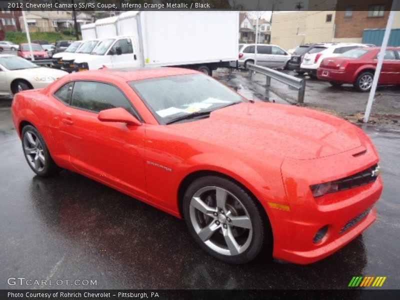 Inferno Orange Metallic / Black 2012 Chevrolet Camaro SS/RS Coupe