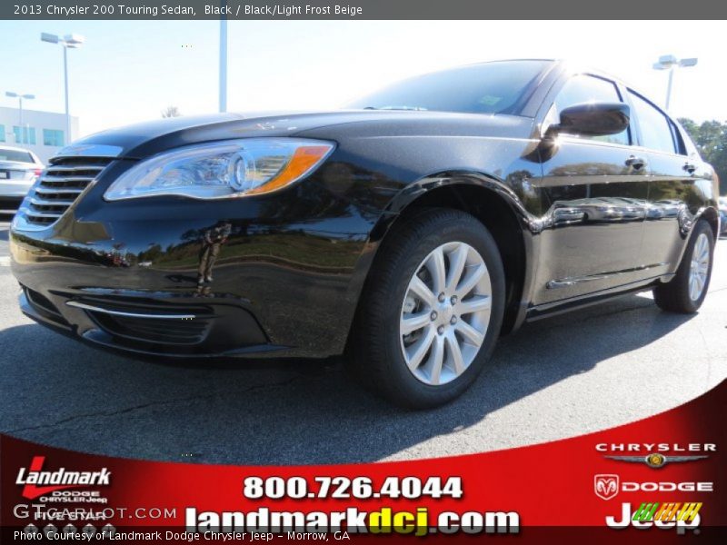 Black / Black/Light Frost Beige 2013 Chrysler 200 Touring Sedan