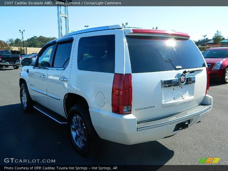 White Diamond / Cocoa/Light Cashmere 2007 Cadillac Escalade AWD