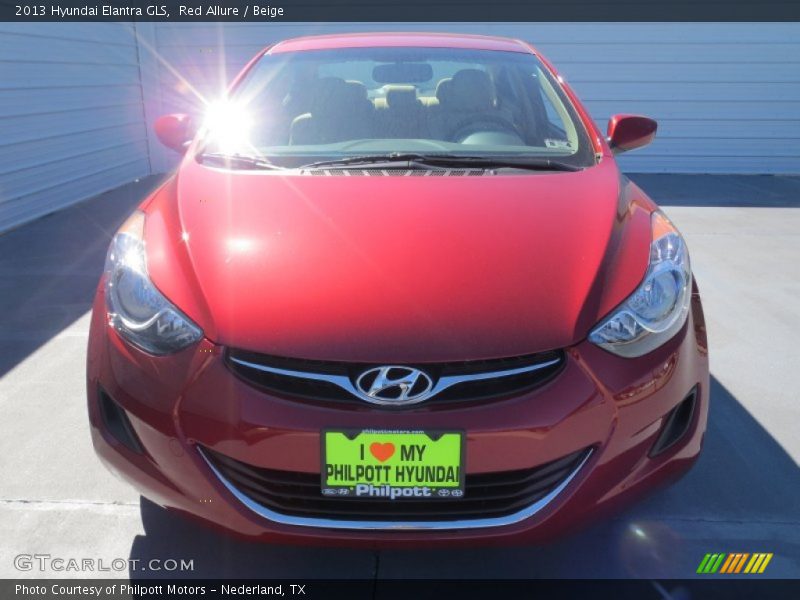 Red Allure / Beige 2013 Hyundai Elantra GLS