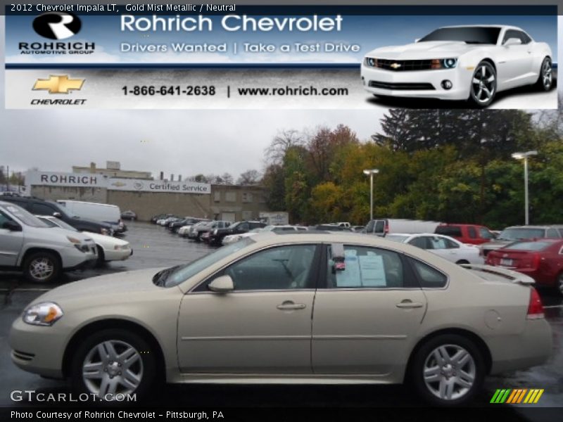 Gold Mist Metallic / Neutral 2012 Chevrolet Impala LT