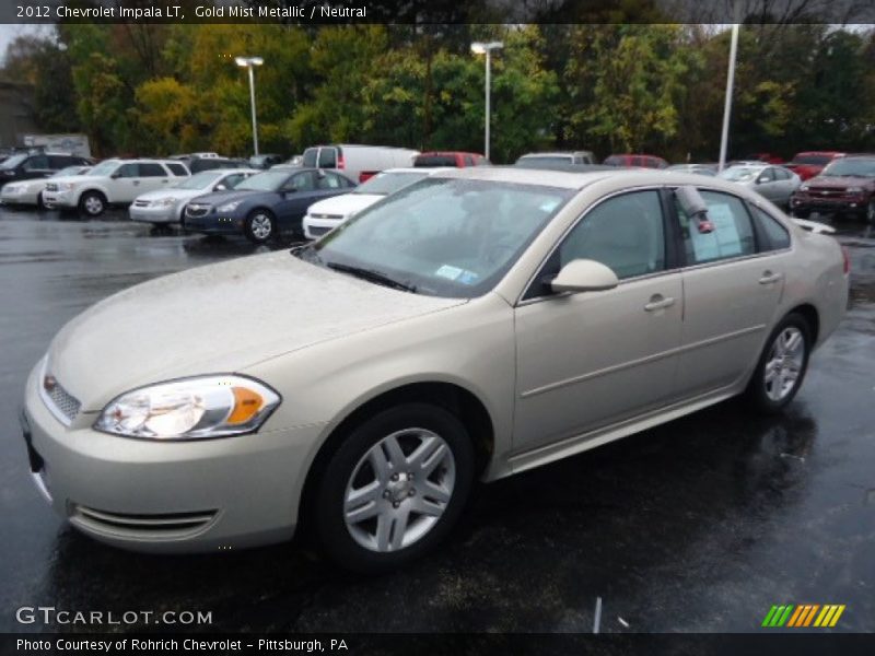 Gold Mist Metallic / Neutral 2012 Chevrolet Impala LT