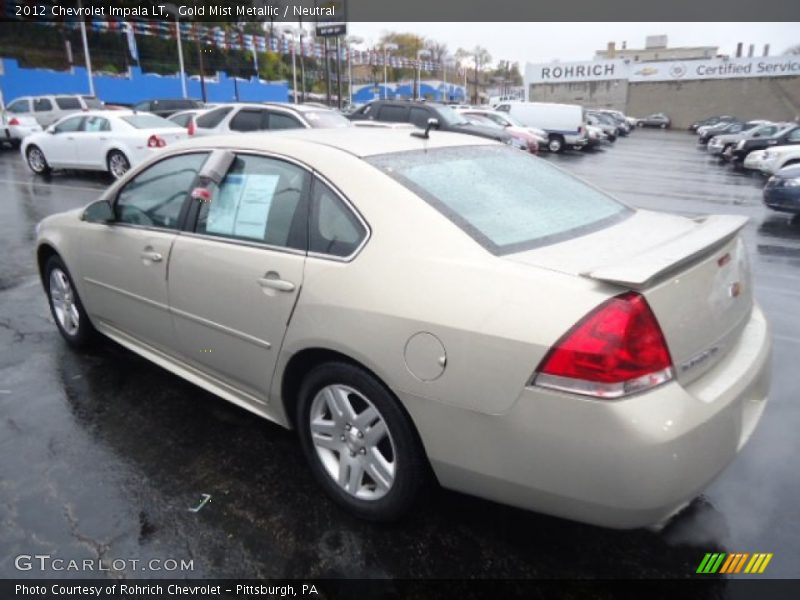 Gold Mist Metallic / Neutral 2012 Chevrolet Impala LT