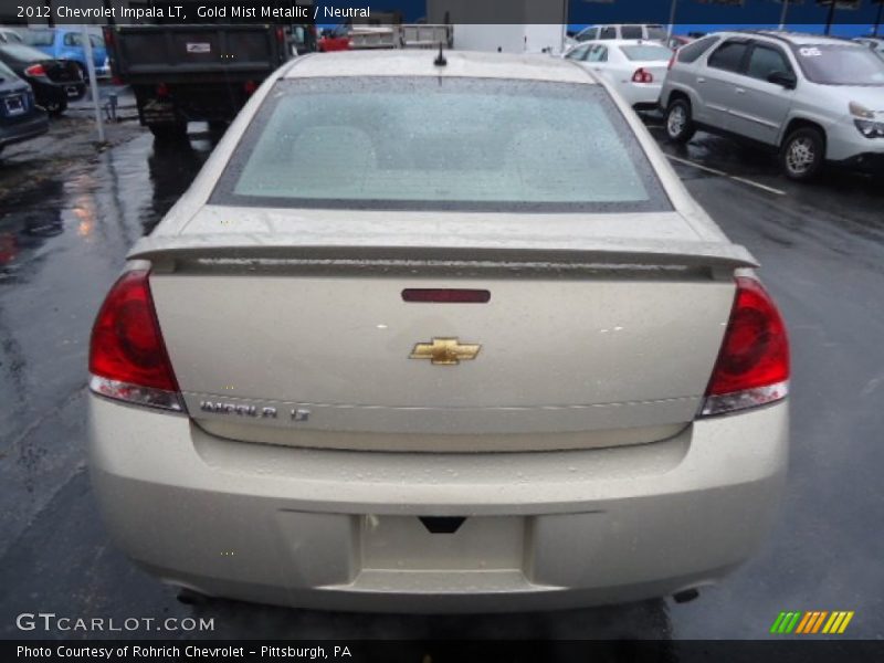 Gold Mist Metallic / Neutral 2012 Chevrolet Impala LT