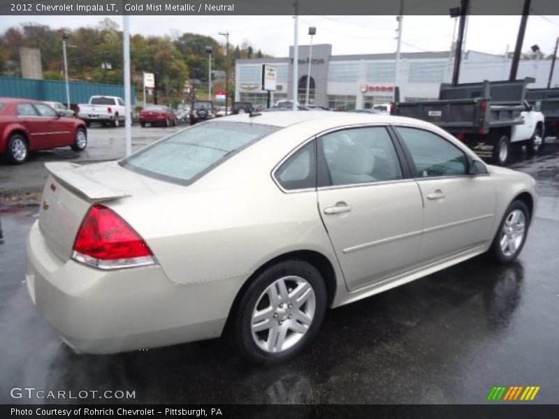 Gold Mist Metallic / Neutral 2012 Chevrolet Impala LT