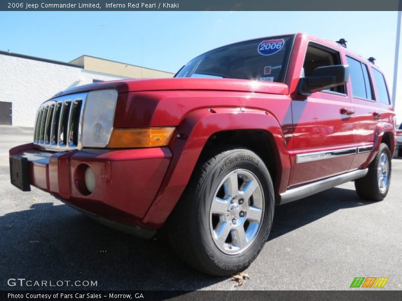 Inferno Red Pearl / Khaki 2006 Jeep Commander Limited
