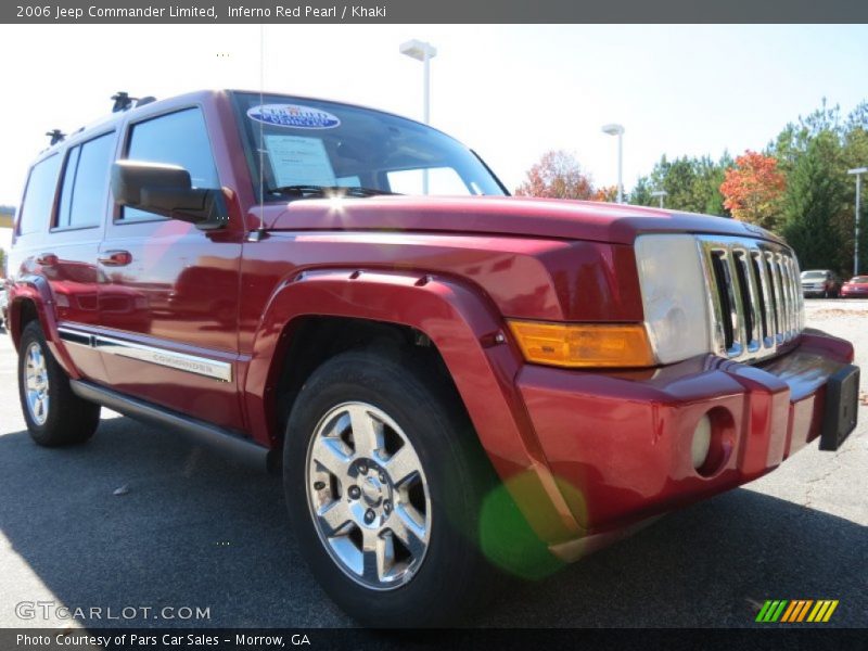 Inferno Red Pearl / Khaki 2006 Jeep Commander Limited