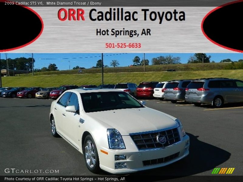 White Diamond Tricoat / Ebony 2009 Cadillac STS V6