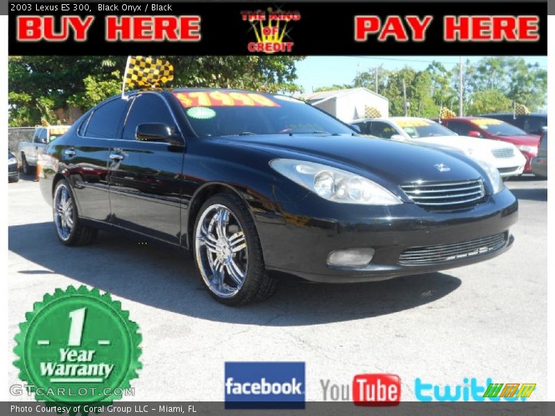 Black Onyx / Black 2003 Lexus ES 300