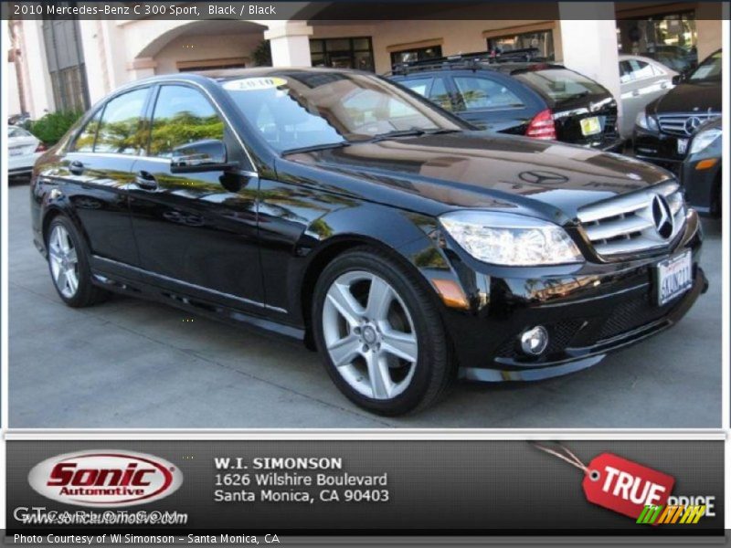 Black / Black 2010 Mercedes-Benz C 300 Sport