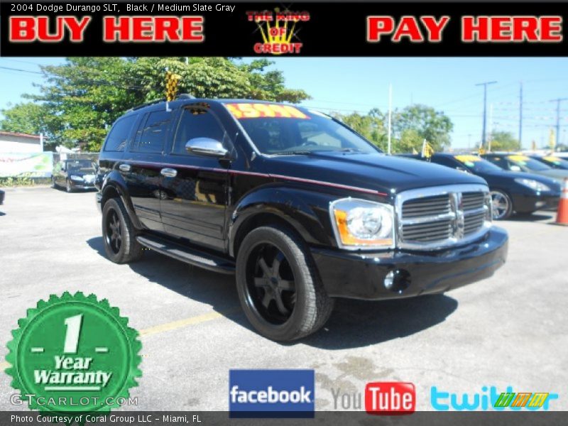 Black / Medium Slate Gray 2004 Dodge Durango SLT