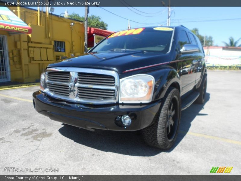 Black / Medium Slate Gray 2004 Dodge Durango SLT