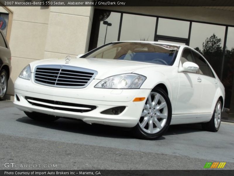 Alabaster White / Grey/Dark Grey 2007 Mercedes-Benz S 550 Sedan