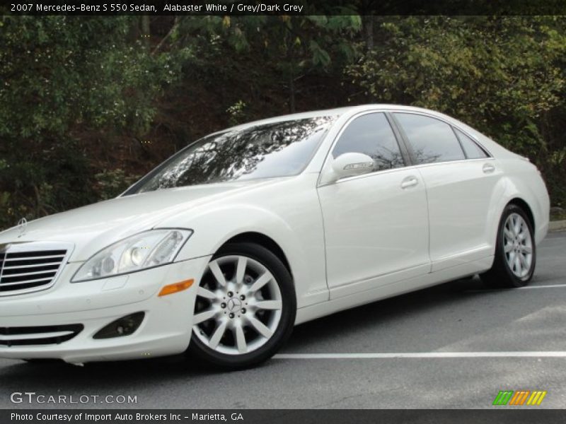 Alabaster White / Grey/Dark Grey 2007 Mercedes-Benz S 550 Sedan