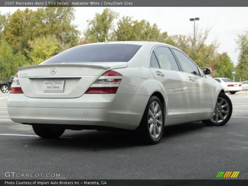 Alabaster White / Grey/Dark Grey 2007 Mercedes-Benz S 550 Sedan