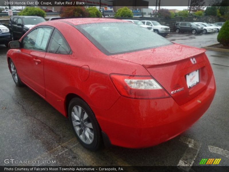 Rallye Red / Black 2009 Honda Civic EX Coupe