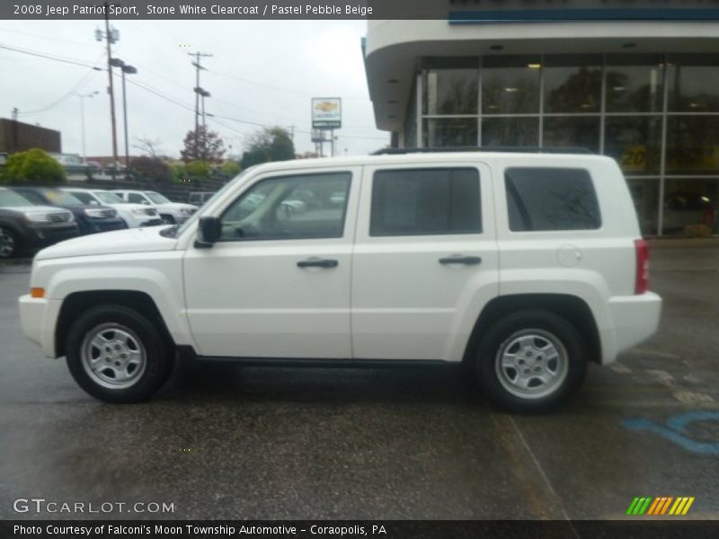 Stone White Clearcoat / Pastel Pebble Beige 2008 Jeep Patriot Sport