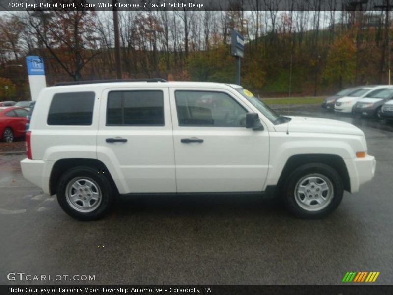 Stone White Clearcoat / Pastel Pebble Beige 2008 Jeep Patriot Sport