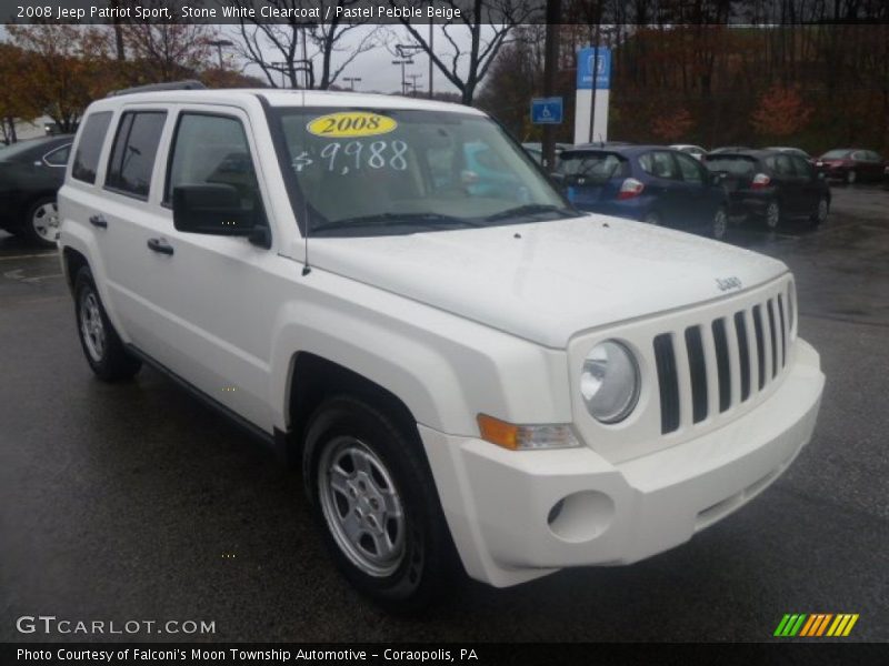 Stone White Clearcoat / Pastel Pebble Beige 2008 Jeep Patriot Sport