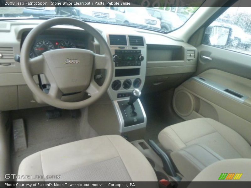 Stone White Clearcoat / Pastel Pebble Beige 2008 Jeep Patriot Sport