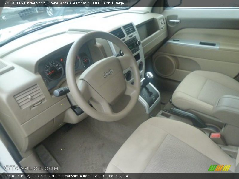 Stone White Clearcoat / Pastel Pebble Beige 2008 Jeep Patriot Sport