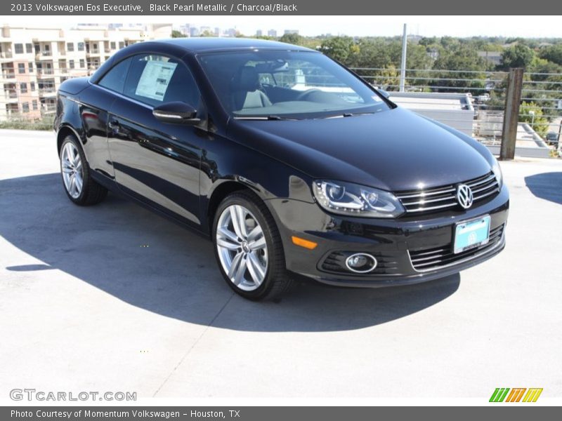Black Pearl Metallic / Charcoal/Black 2013 Volkswagen Eos Executive