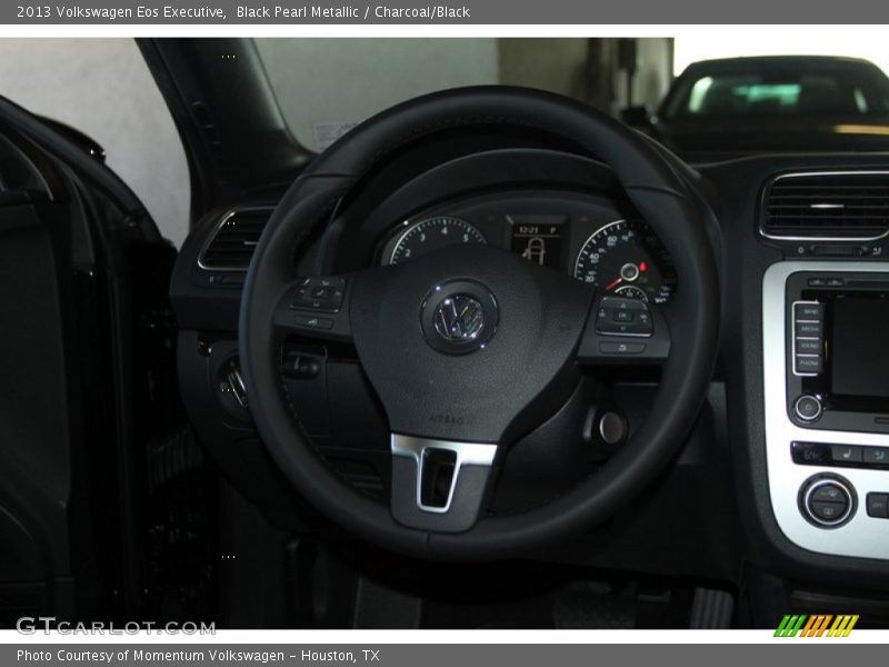 Black Pearl Metallic / Charcoal/Black 2013 Volkswagen Eos Executive