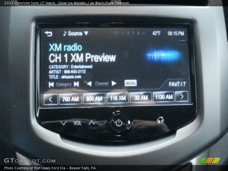 Silver Ice Metallic / Jet Black/Dark Titanium 2013 Chevrolet Sonic LT Hatch