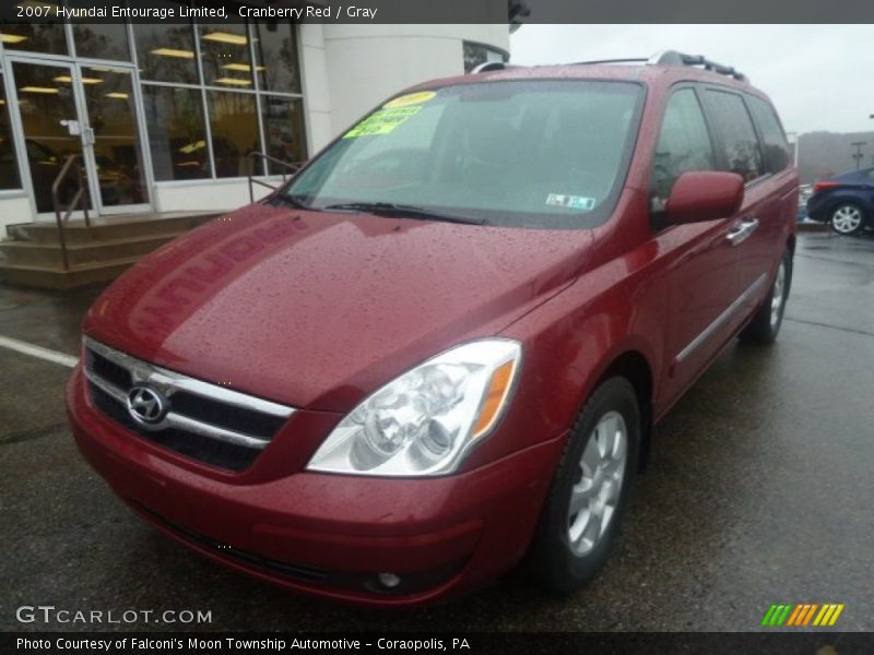 Cranberry Red / Gray 2007 Hyundai Entourage Limited