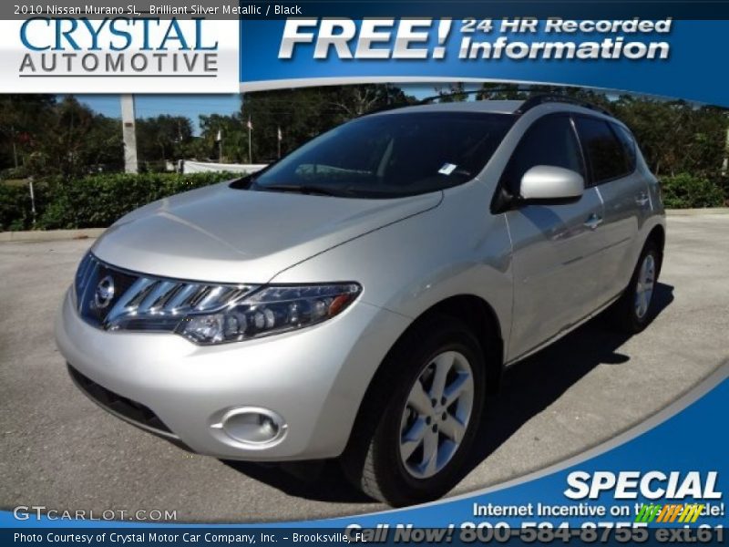 Brilliant Silver Metallic / Black 2010 Nissan Murano SL
