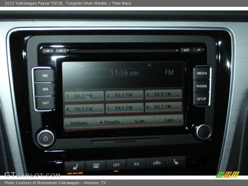 Tungsten Silver Metallic / Titan Black 2013 Volkswagen Passat TDI SE