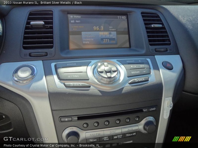 Brilliant Silver Metallic / Black 2010 Nissan Murano SL