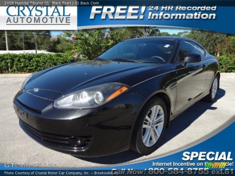 Black Pearl / GS Black Cloth 2008 Hyundai Tiburon GS