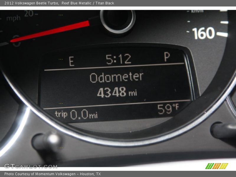Reef Blue Metallic / Titan Black 2012 Volkswagen Beetle Turbo