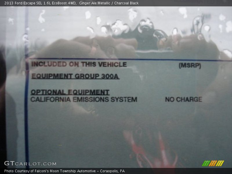Ginger Ale Metallic / Charcoal Black 2013 Ford Escape SEL 1.6L EcoBoost 4WD