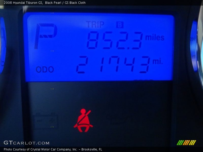 Black Pearl / GS Black Cloth 2008 Hyundai Tiburon GS