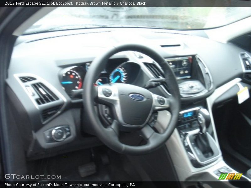Kodiak Brown Metallic / Charcoal Black 2013 Ford Escape SEL 1.6L EcoBoost