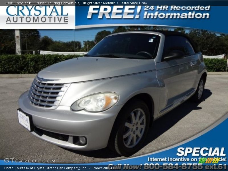 Bright Silver Metallic / Pastel Slate Gray 2006 Chrysler PT Cruiser Touring Convertible