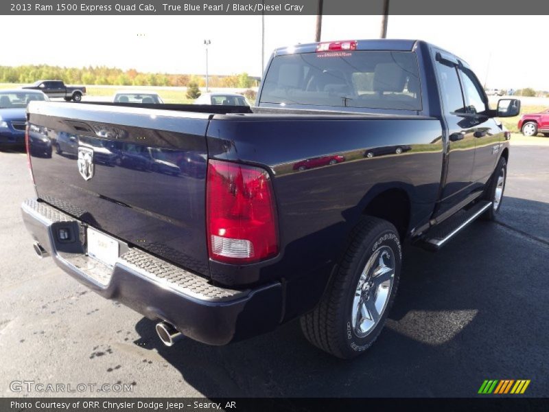 True Blue Pearl / Black/Diesel Gray 2013 Ram 1500 Express Quad Cab