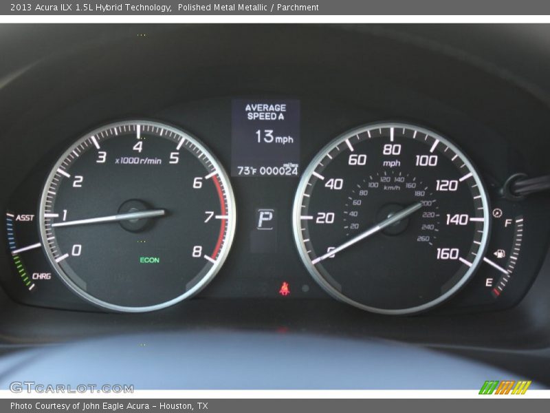 Polished Metal Metallic / Parchment 2013 Acura ILX 1.5L Hybrid Technology
