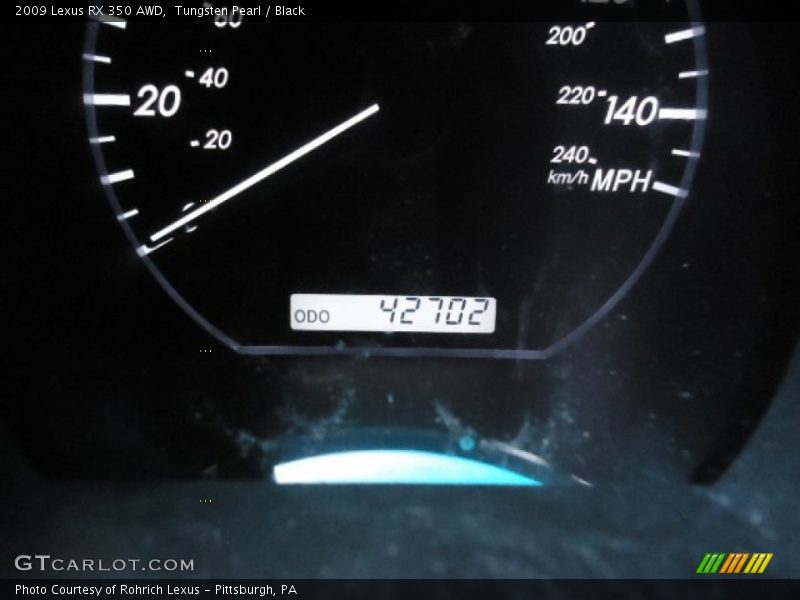 Tungsten Pearl / Black 2009 Lexus RX 350 AWD