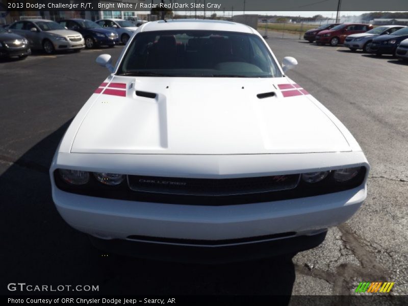 Bright White / Radar Red/Dark Slate Gray 2013 Dodge Challenger R/T