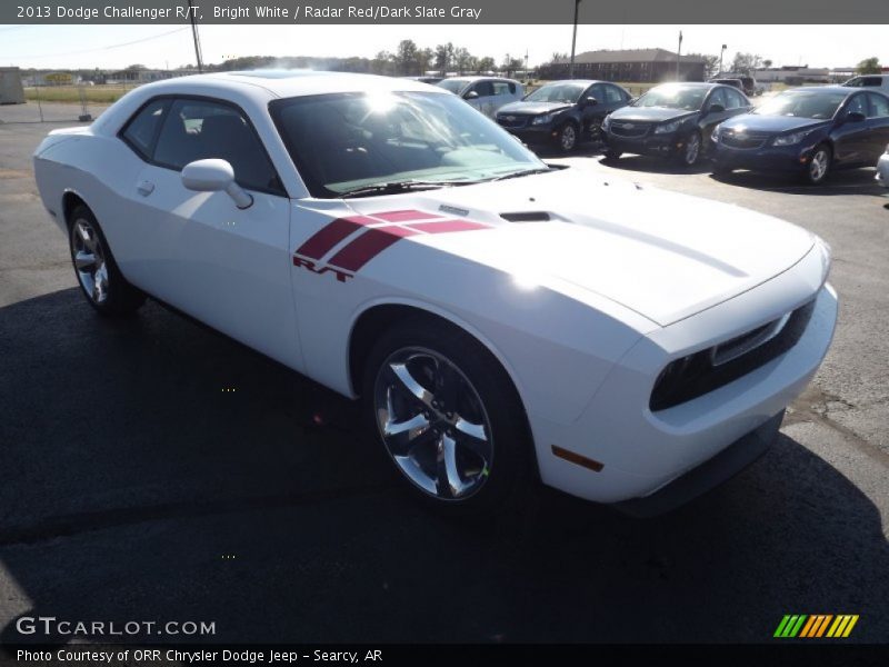Bright White / Radar Red/Dark Slate Gray 2013 Dodge Challenger R/T